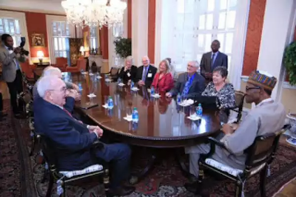 President Buhari Meets With His Former War College Classmates In USA Today [See Photos]